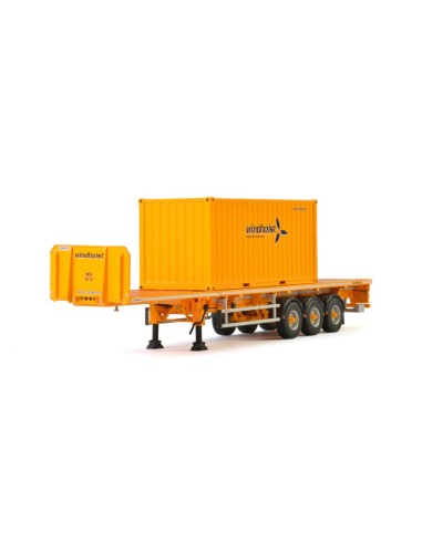 Windhoist; FLATBED TRAILER - 3 AXLE + 20 FT CONTAINER